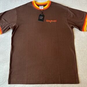 Brown and Orange Short Sleeve Tee‎